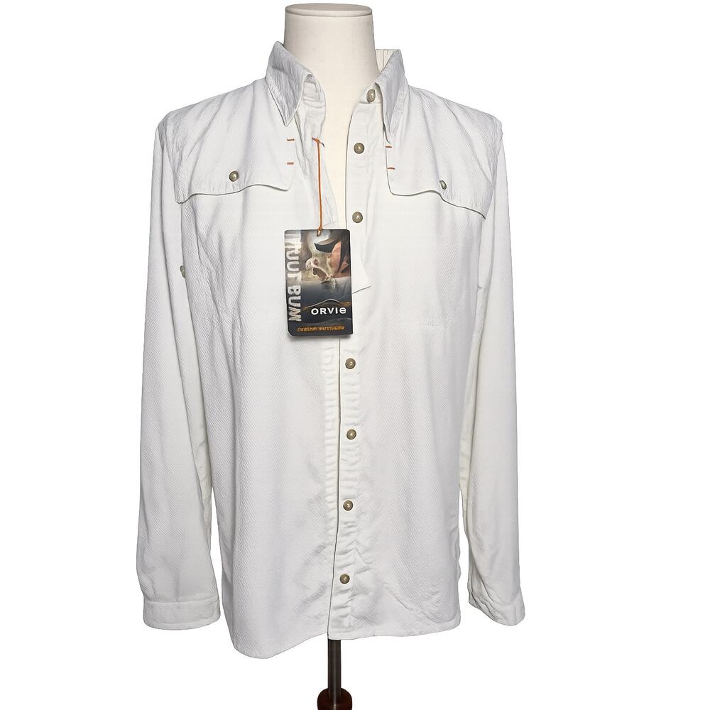 Orvis Trout Bum Women's Size Medium White Button-Down Fishing Outdoor